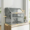 Dřevěná klec pro křečky PawHut, 3 patra, 80 x 50 x 76 cm, Náhled obrázku produktu 3