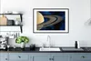 MuchoWow® Gerahmtes Poster Saturn gegen einen dunkelblauen Produktbild-Vorschau 4