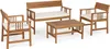 Set da giardino Noemi 4 pz. due sedie panca e tavolo in Anteprima dell’immagine prodotto 1