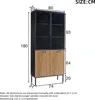 Merax LED Vitrine 180 cm mit Glastüren, höhenverstellbar Produktbild-Vorschau 7