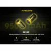 Marketing image for Nitecore NL169 16340 rechargeable batteries, showing two batteries and highlighting key features. Anteprima dell’immagine prodotto