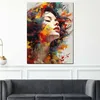 Abstrakt Frau im Wind Pop Art Leinwandbild Wandbild Produktbild-Vorschau 2