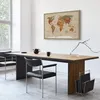 Italienischer Leinwand Leinwandbild - World Map: Beige Chic Produktbild-Vorschau 6