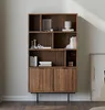 AX LIVING étagere en bois Nordiva 90 cm Warmia Walnut Voir les images du produit 1