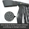 Fliegenfransen Kaltblut Fliegenmaske xfull mit Fransen & Produktbild-Vorschau 2