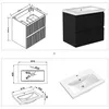 Waschtisch mit Unterschrank 60cm BOKAV Badmöbel Set Schwarz Produktbild-Vorschau 6