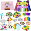 1200 Teile Bastelset Kinder DIY Bastelkoffer Bastelbedarf Produktbild-Vorschau 1