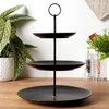 Vilde | Etagère - Noir - 34 cm - En porcelaine - 3 étages - Voir les images du produit 7