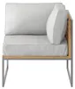 home24 Loungesofa - 2-teilig - Webstoff / Teak Massiv Produktbild-Vorschau 6