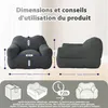 Pouf géant pour adulte, rembourrage en mousse déchiquetée, Voir les images du produit 6