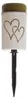 LED Solar Grablicht Herz - Grabkerze - H: 12cm - D: 7cm - Lichtsensor - inkl. Erdspieß - weiß Produktbild-Vorschau