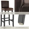Tabouret de bar en cuir synthétique - marron, Lot de 2 Voir les images du produit 5