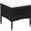 vidaXL Gartenstuhl und Hocker mit Polstern Poly Rattan Produktbild-Vorschau 2