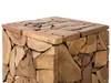 BELIANI Stolik kawowy drewno tekowe naturalny kolor 30 x 30 Podgląd zdjęcia produktu 5