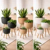 Blumentopf 3er Set Rattan Pflanztopf Blumenkasten Produktbild-Vorschau 3