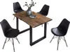 Esstisch Baumkante massiv Akazie Nussbaum 100 x 70 schwarz Produktbild-Vorschau 5