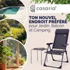 CASARIA® 2x Chaises de jardin pliantes Anthracite en Voir les images du produit 2