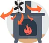 Wentylator kominkowy, Zephyr, 4 skrzydła, termoelektryczny, Podgląd zdjęcia produktu 3