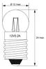 goobay Lampe sphérique culot 2,4 W E10 12 V Voir les images du produit 2