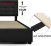 OKWISH Lit avec rangement 90x200 cm - Tête de Lit LED et 2 Voir les images du produit 5