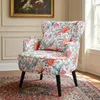 Ohrensessel Bunt, Vintage Sessel Wohnzimmer mit Holzbeinen Produktbild-Vorschau 7