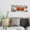 DEQORI Glasbild Echtglas 60x30 cm 'Küstenabenteuer im VW' Produktbild-Vorschau 3