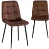 Two brown velvet chairs with black metal legs are shown against a white background. Produktbild-Vorschau