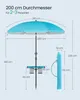 SONGMICS Sonnenschirm ∅200 cm, Strandschirm, Sonnenschutz Produktbild-Vorschau 3