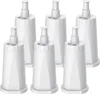 A group of six white water filters arranged in a staggered formation against a white background. Produktbild-Vorschau