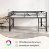 Hochbett mit Schreibtisch und LED-Beleuchtung, 140x200 cm, Produktbild-Vorschau 6