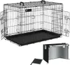 VOUNOT® Hundekäfig Klappbar, Hundebox Auto mit Abdeckung & Produktbild-Vorschau 1