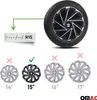 Sparco 4er Set 15" Zoll Radzierblenden Auto Radkappe Varese Produktbild-Vorschau 5
