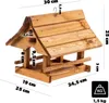 KADAX domek dla ptaków do zawieszenia, drewniany karmnik Podgląd zdjęcia produktu 3