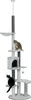 PawHut tiragraffi a soffitto, albero per gatti, tiragraffi Anteprima dell’immagine prodotto 1