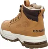 A side view of a brown leather boot with a white sole. Produktbild-Vorschau