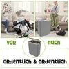 Koš na prádlo XMTECH se 3 přihrádkami, sběrač prádla s Náhled obrázku produktu 4