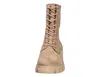A front view of a single brown lace-up boot against a white background. Produktbild-Vorschau
