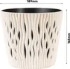 Obal na kvetináč SANDY 2v1 plast matný béžový d19x17cm Náhľad obrázku produktu 3