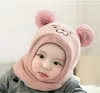 Baby schlupfmütze Warm Niedlich Bär Wintermütze Schalmütze Produktbild-Vorschau 2