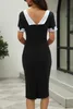 Omgoods – Elegantes Cocktailkleid mit kurzen Ärmeln und Produktbild-Vorschau 2