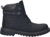 A black leather boot is shown against a white background. Produktbild-Vorschau