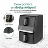 Friteuse à air chaud Emerio Dual Zone 2500 W – 3,5 L + 6,5 Voir les images du produit 8