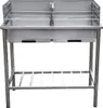 JW Edelstahl Grilltisch Holzkohle-Grill für Outdoorküche Produktbild-Vorschau 1
