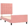 vidaXL Bettgestell mit Kopfteil Rosa 90x200 cm Samt Produktbild-Vorschau 1