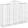 vidaXL Gabione mit Hochbogen 200x30x140/160 cm Verzinktes Produktbild-Vorschau 3