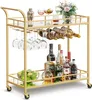 Chariot De Bar - Leobert - Doré - 86 X 38 X 90 Cm Voir les images du produit 2