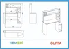 HOMIDEA Olivia Computertisch - Schreibstisch mit Ablagen im Produktbild-Vorschau 9