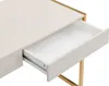 Schreibtisch mit 2 Schubladen - MDF & Metall - Beige & Produktbild-Vorschau 4