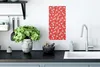 MuchoWow® Poster Ein rotes und weißes Blumenmuster 20x40 cm Produktbild-Vorschau 3