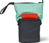 A pencil case standing upright with a small red notebook inside. Produktbild-Vorschau